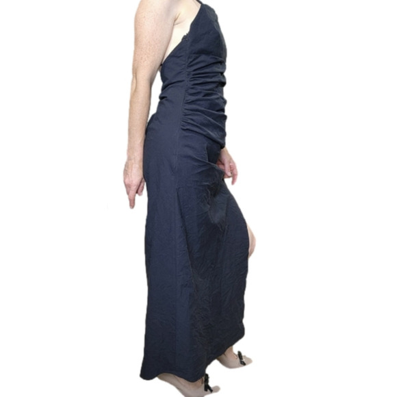 Size M ZARA Maxi dress 100% Cotton Muted black color NWT - Picture 4 of 11